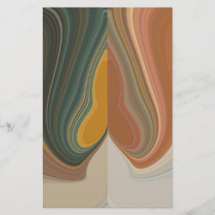 Skriv ut Retro Abstrakt Art Brevpapper