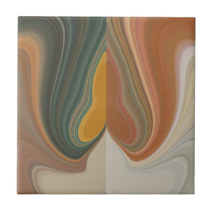 Skriv ut Retro Abstrakt Art Kakelplatta