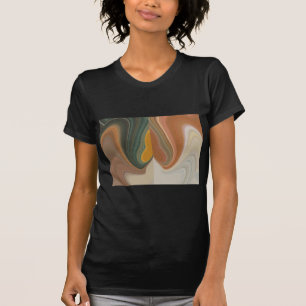 Skriv ut Retro Abstrakt Art T-shirt