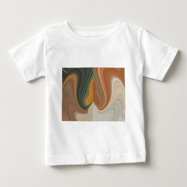 Skriv ut Retro Abstrakt Art T-shirt (Framsida)