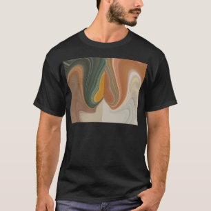 Skriv ut Retro Abstrakt Art Tee Shirt