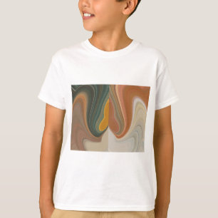Skriv ut Retro Abstrakt Art Tee Shirt