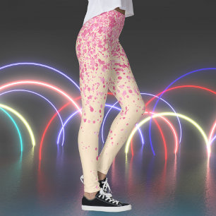 Skriv ut Retro Almond och Red Freckles Leggings