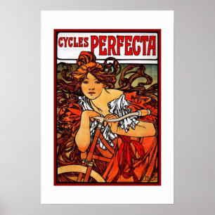 Skriv ut Retro Artist Mucha-bild Poster
