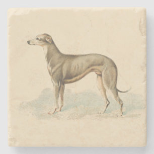 Skriv ut Retro Greyhound-textutskrift Stenunderlägg
