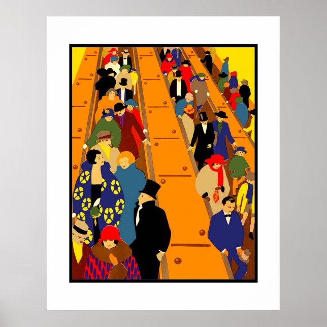 Skriv ut Retro London Vintage bild Poster (Framsidan)