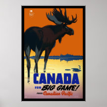 Skriv ut Retro Vintage bild Travel Kanada