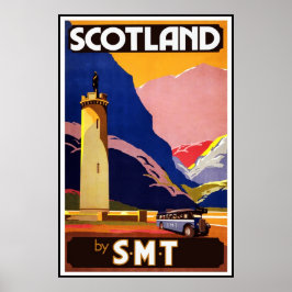 Skriv ut Retro Vintage bild Travel Scotland Poster
