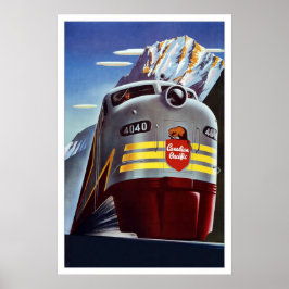 Skriv ut Retro Vintage bild Travel Tåg Kanada Poster