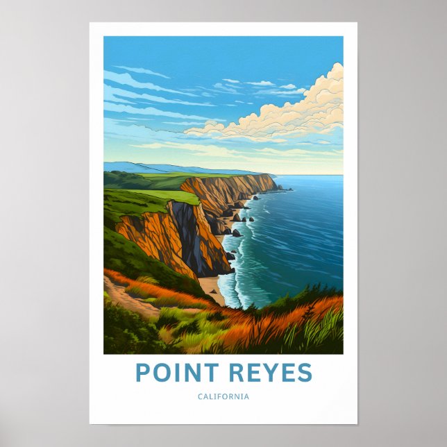 Skriv ut Reyes California Travel Poster (Framsidan)