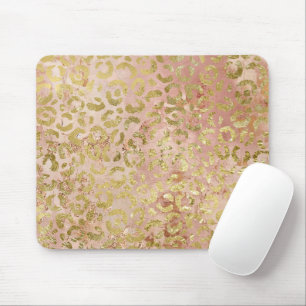 Skriv ut ro Guld Leopard Musmatta