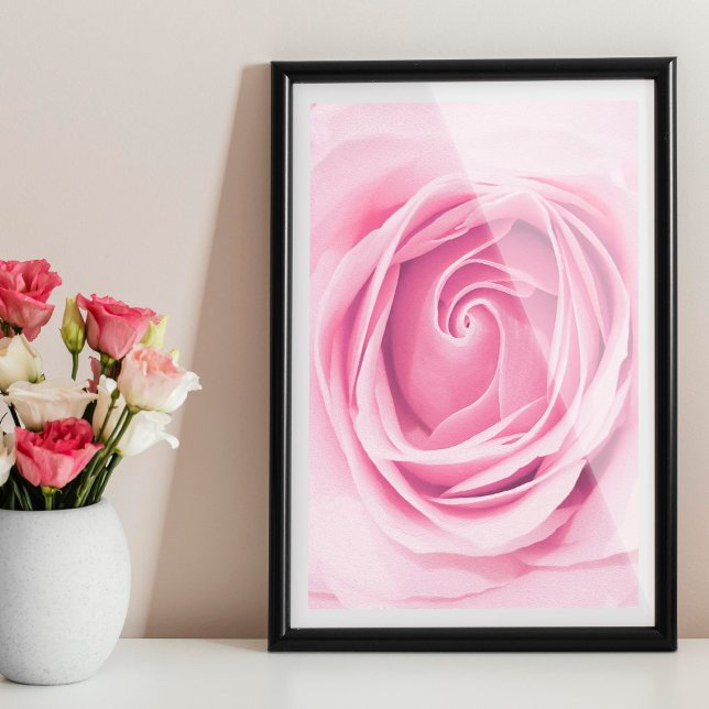 Skriv ut ro, ro väggkonst, Rosa blomsterutskrift P Poster (Skapare uppladdad)