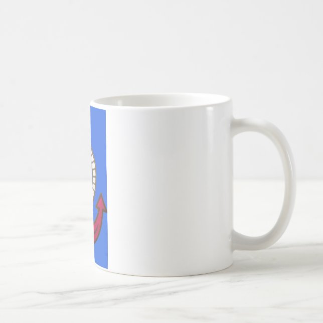 Skriv ut röd anchor-bild kaffemugg (Höger)