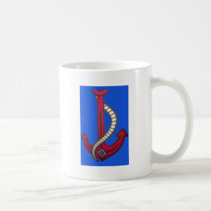 Skriv ut röd anchor-bild kaffemugg