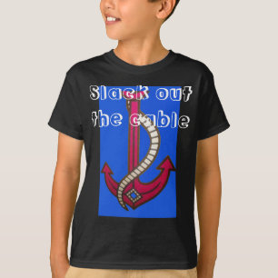 Skriv ut röd anchor-bild t-shirt