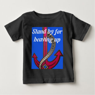 Skriv ut röd anchor-bild t shirt