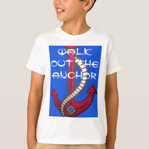 Skriv ut röd anchor-bild tee