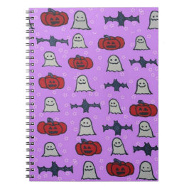 Skriv ut Roligten lila Halloween Anteckningsbok