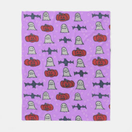Skriv ut Roligten lila Halloween Fleecefilt