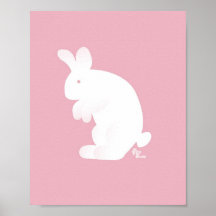 Skriv ut rosa Bunny