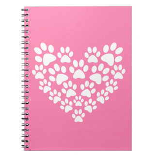 Skriv ut Rosa för Cute Heart Anteckningsbok