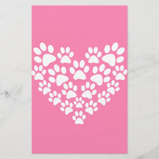 Skriv ut Rosa för Cute Heart Brevpapper