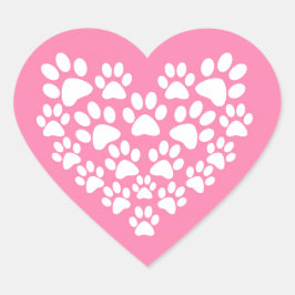 Skriv ut Rosa för Cute Heart Hjärtformat Klistermärke