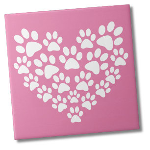 Skriv ut Rosa för Cute Heart Kakelplatta