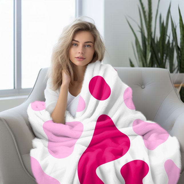 Skriv ut Rosa för funky Fleecefilt (Skapare uppladdad)