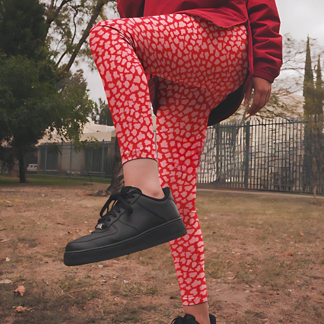 Skriv ut rosa och röd tiger leggings (Skapare uppladdad)