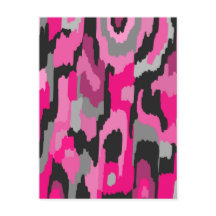 Skriv ut rosa och svart Abstrakt