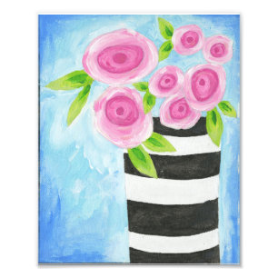 Skriv ut rosa Peonies Fototryck