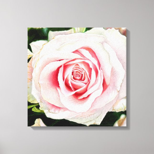 Skriv ut rosa ros handritade ritstift på pennantec canvastryck (Framsida)