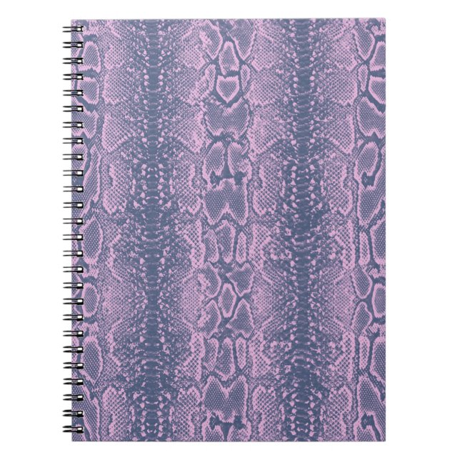 Skriv ut rosa Snake Skin Animals Anteckningsbok (Framsidan)