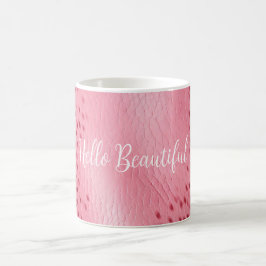 Skriv ut rosa Spoted Leopard Animal Kaffemugg