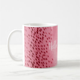 Skriv ut rosa Spoted Leopard Animal Kaffemugg