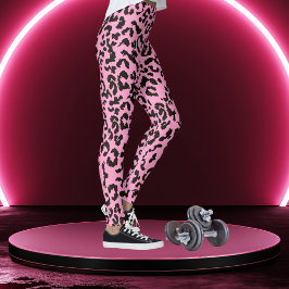 Skriv ut rosa Tiger Leggings