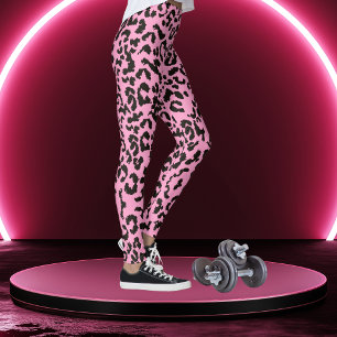 Skriv ut rosa Tiger Leggings