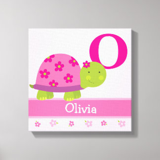 Skriv ut Rosa Turtle Children's Room Canvas Art