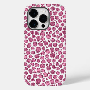 Skriv ut Rosa White Glam Glitter Leopard