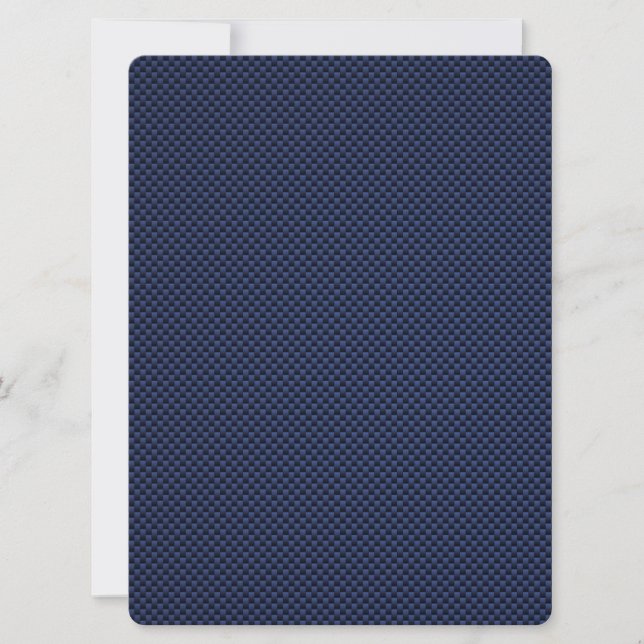 Skriv ut royal Blue Automotive Carbon Weave Print (Framsida)