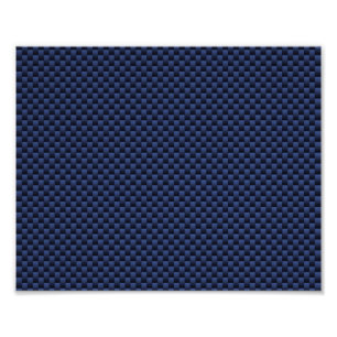 Skriv ut royal Blue Automotive Carbon Weave Print Fototryck