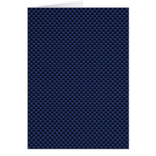 Skriv ut royal Blue Automotive Carbon Weave Print Hälsningskort