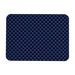 Skriv ut royal Blue Automotive Carbon Weave Print Magnet