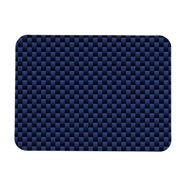 Skriv ut royal Blue Automotive Carbon Weave Print Magnet (Horisontell)