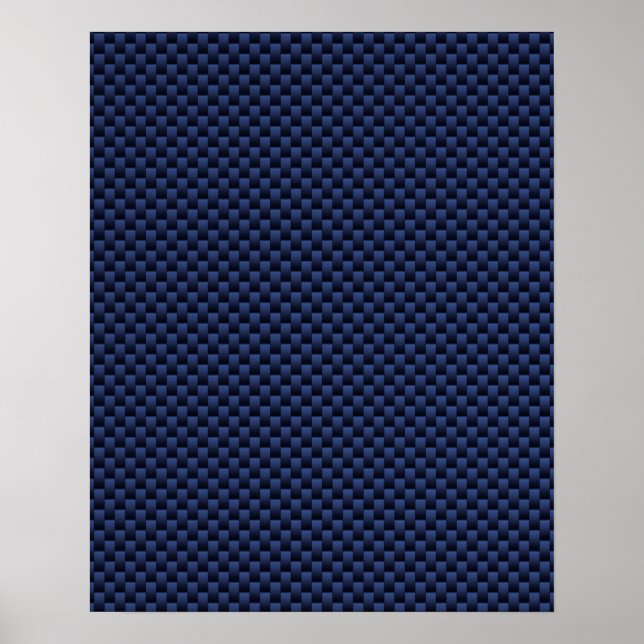 Skriv ut royal Blue Automotive Carbon Weave Print Poster (Framsidan)