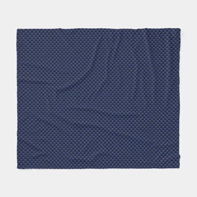 Skriv ut royal Blue Carbon Fiber Stil Weave Print Fleecefilt (Framsidan (Horisontell))