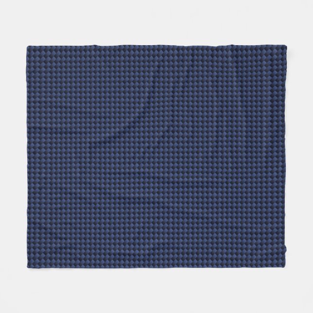 Skriv ut royal Blue Carbon Fiber Stil Weave Print Fleecefilt (Framsidan (Horisontell))