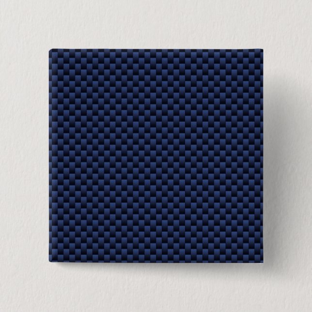 Skriv ut royal Blue Carbon Fiber Stil Weave Print Knapp (Framsida)