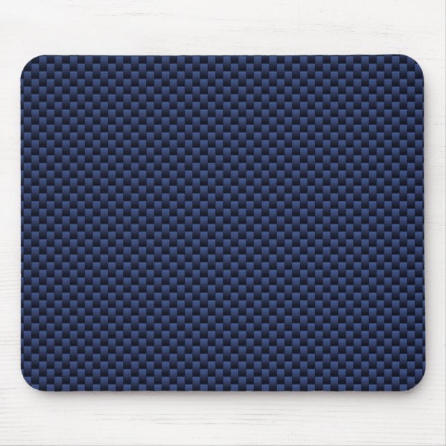 Skriv ut royal Blue Carbon Fiber Stil Weave Print Musmatta (Framsidan)